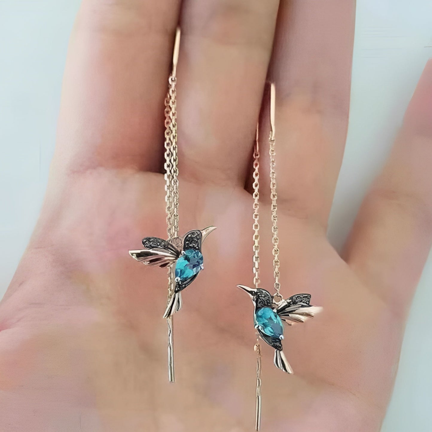 Boucles d'oreilles en forme de Colibri