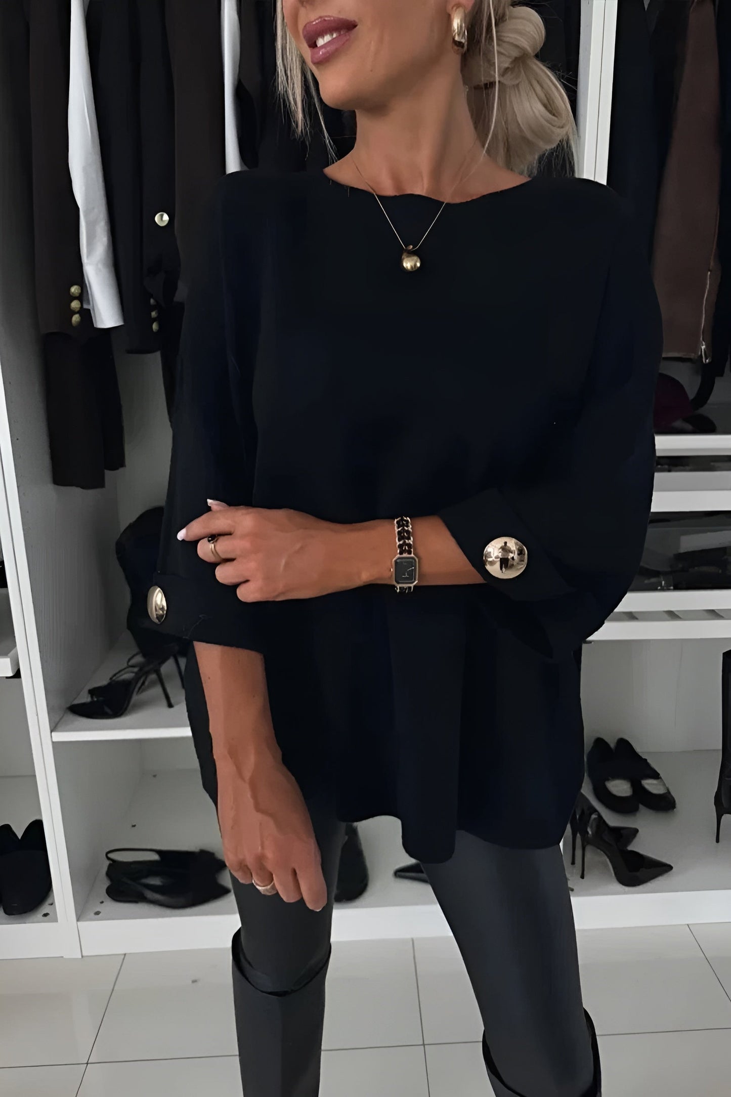 Cyrille | Pull Tendance avec Boutons et Col Rond