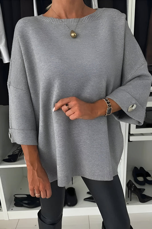 Cyrille | Pull Tendance avec Boutons et Col Rond